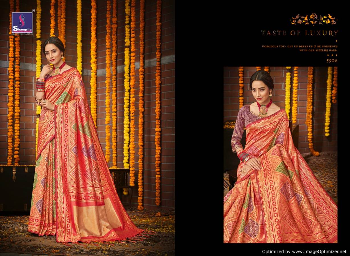 Shangrila Present Khushi Silk Designer Festive Wear Silk Saree Collection