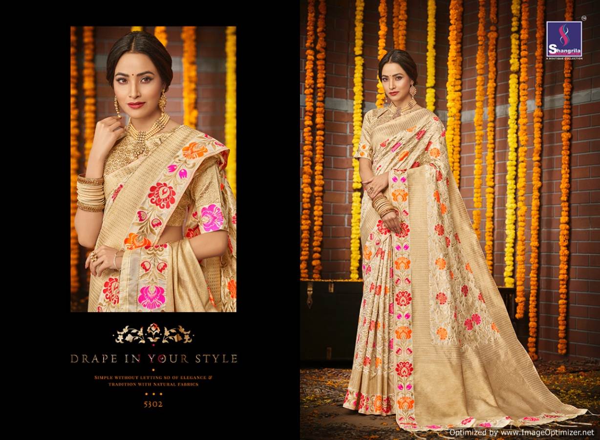 Shangrila Present Khushi Silk Designer Festive Wear Silk Saree Collection