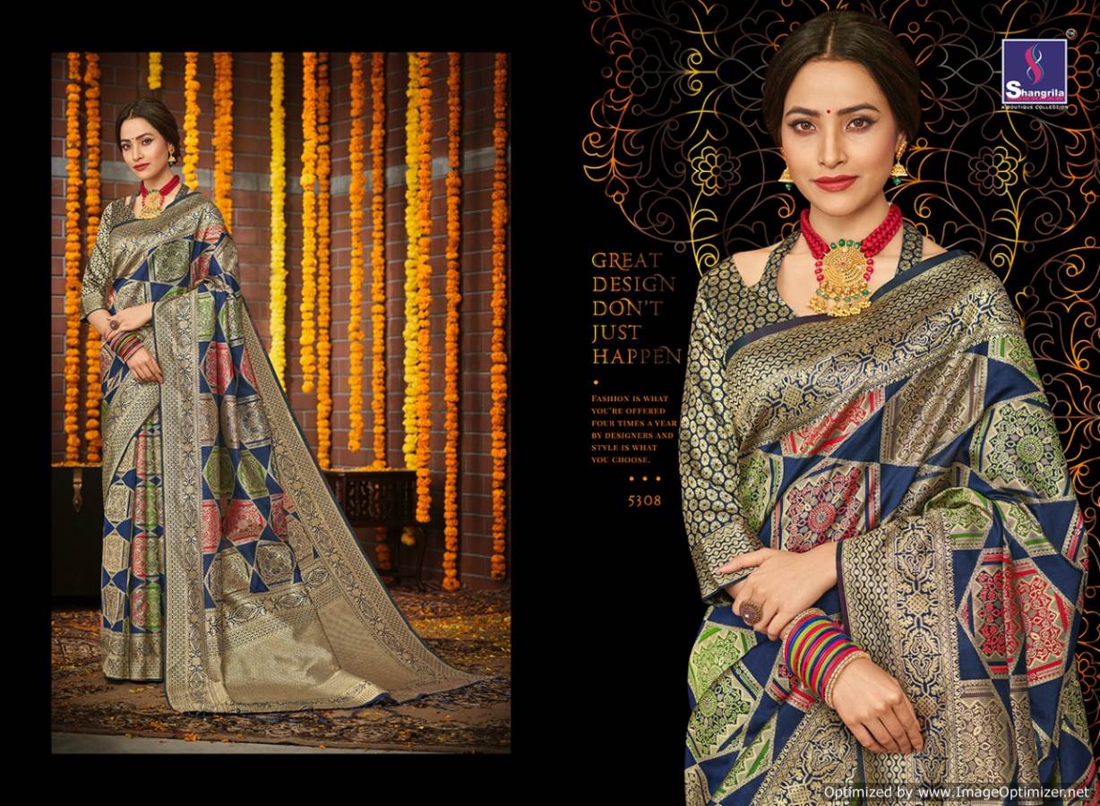 Shangrila Present Khushi Silk Designer Festive Wear Silk Saree Collection