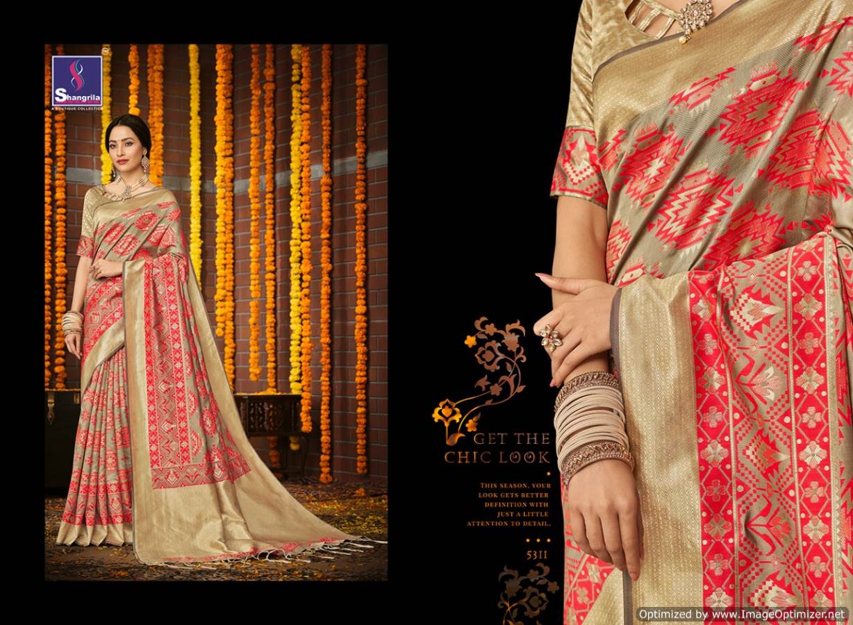 Shangrila Present Khushi Silk Designer Festive Wear Silk Saree Collection