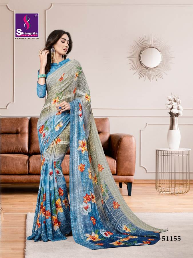 Shangrila Present Mahek Heavy Georgette Designer Printed Sarees Catalogue