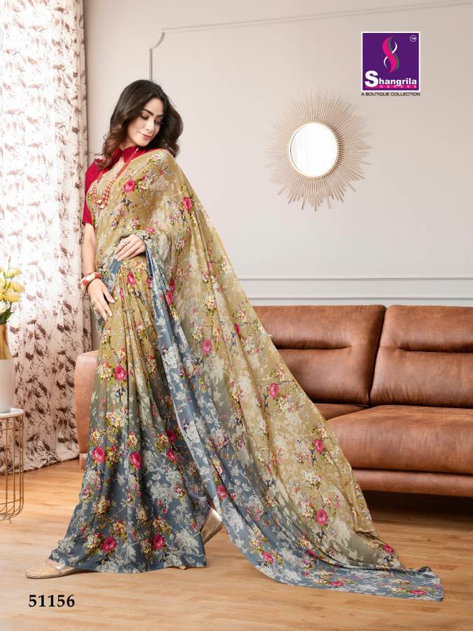 Shangrila Present Mahek Heavy Georgette Designer Printed Sarees Catalogue