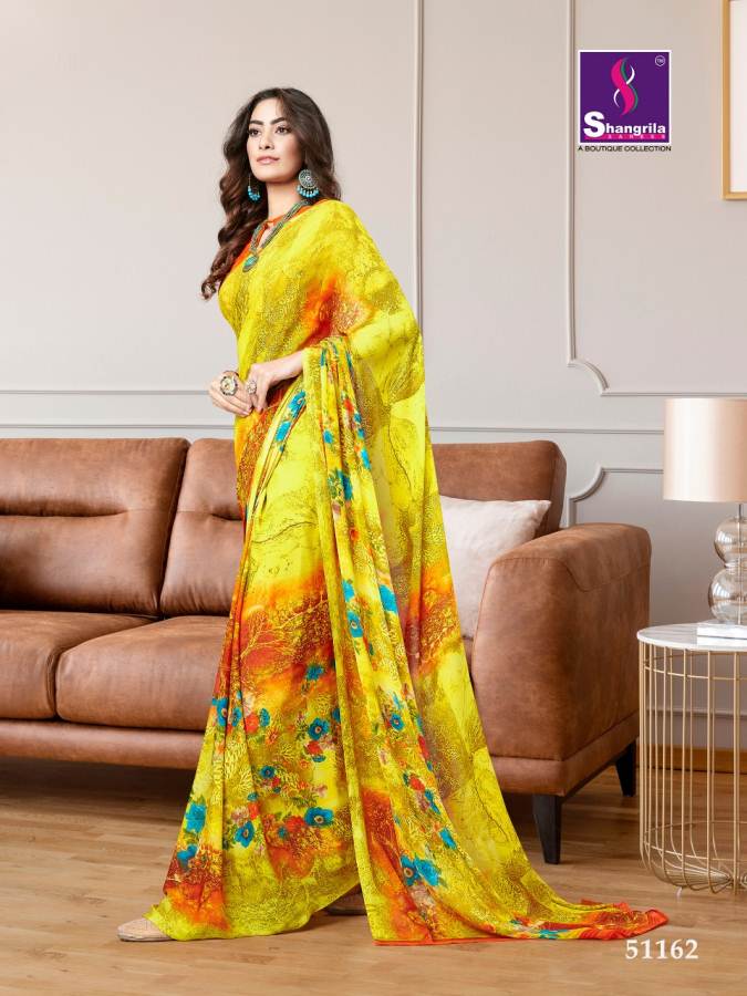 Shangrila Present Mahek Heavy Georgette Designer Printed Sarees Catalogue