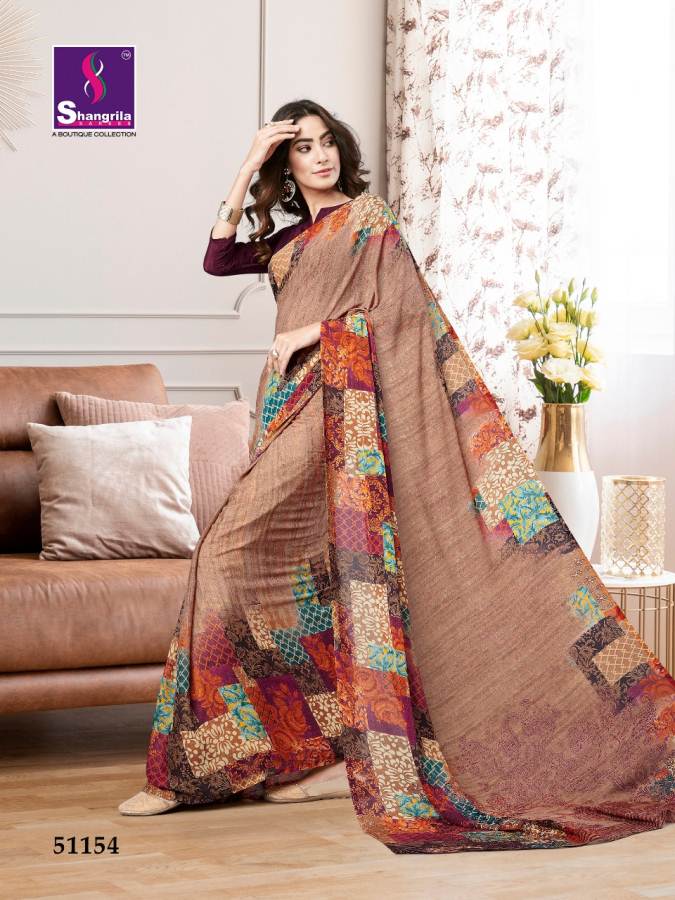 Shangrila Present Mahek Heavy Georgette Designer Printed Sarees Catalogue