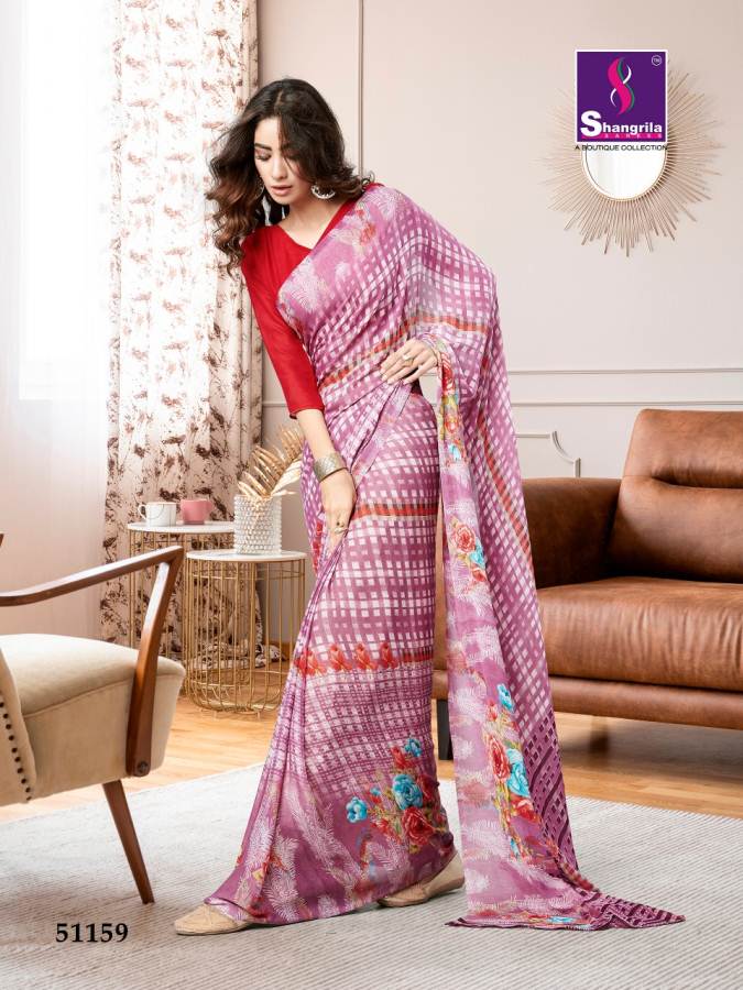 Shangrila Present Mahek Heavy Georgette Designer Printed Sarees Catalogue