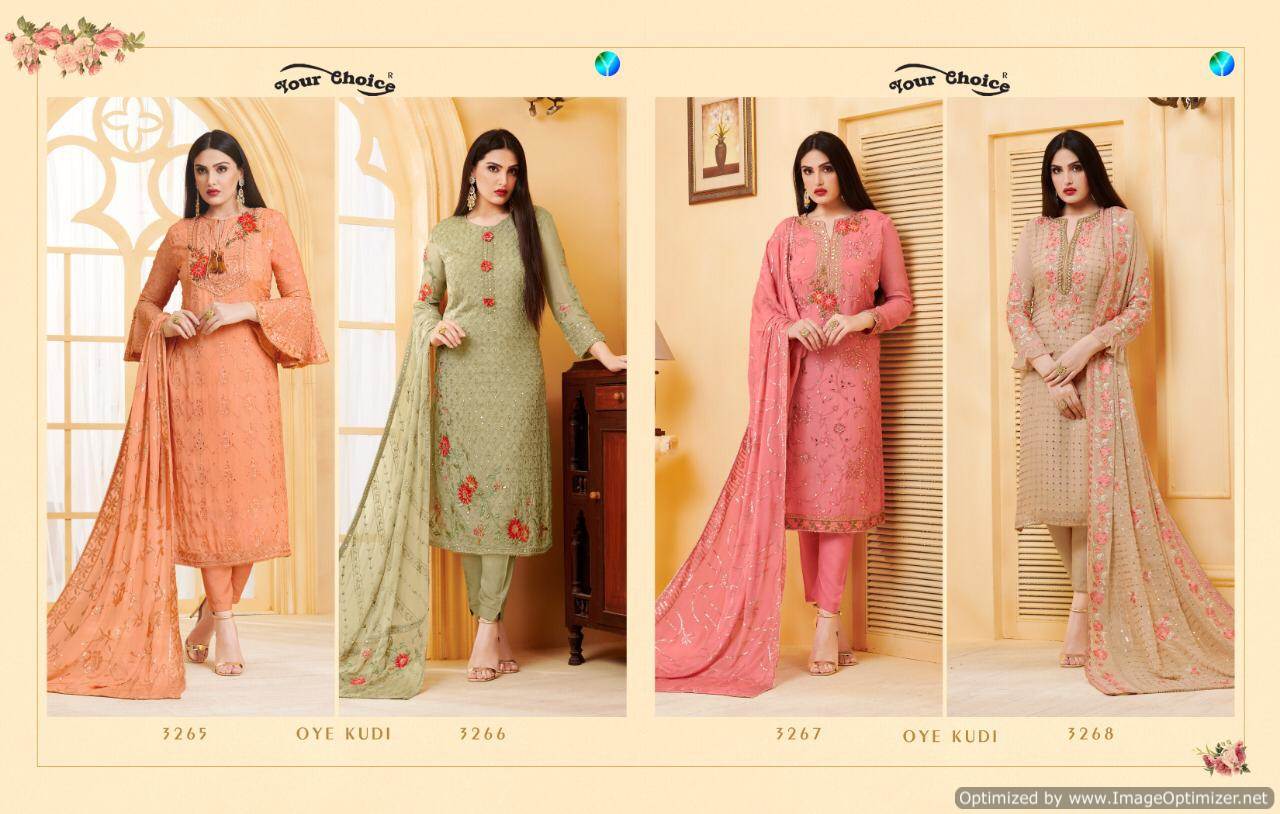 Y.c Present Oye Kudi Pure Viscose Designer Dress Material Collection