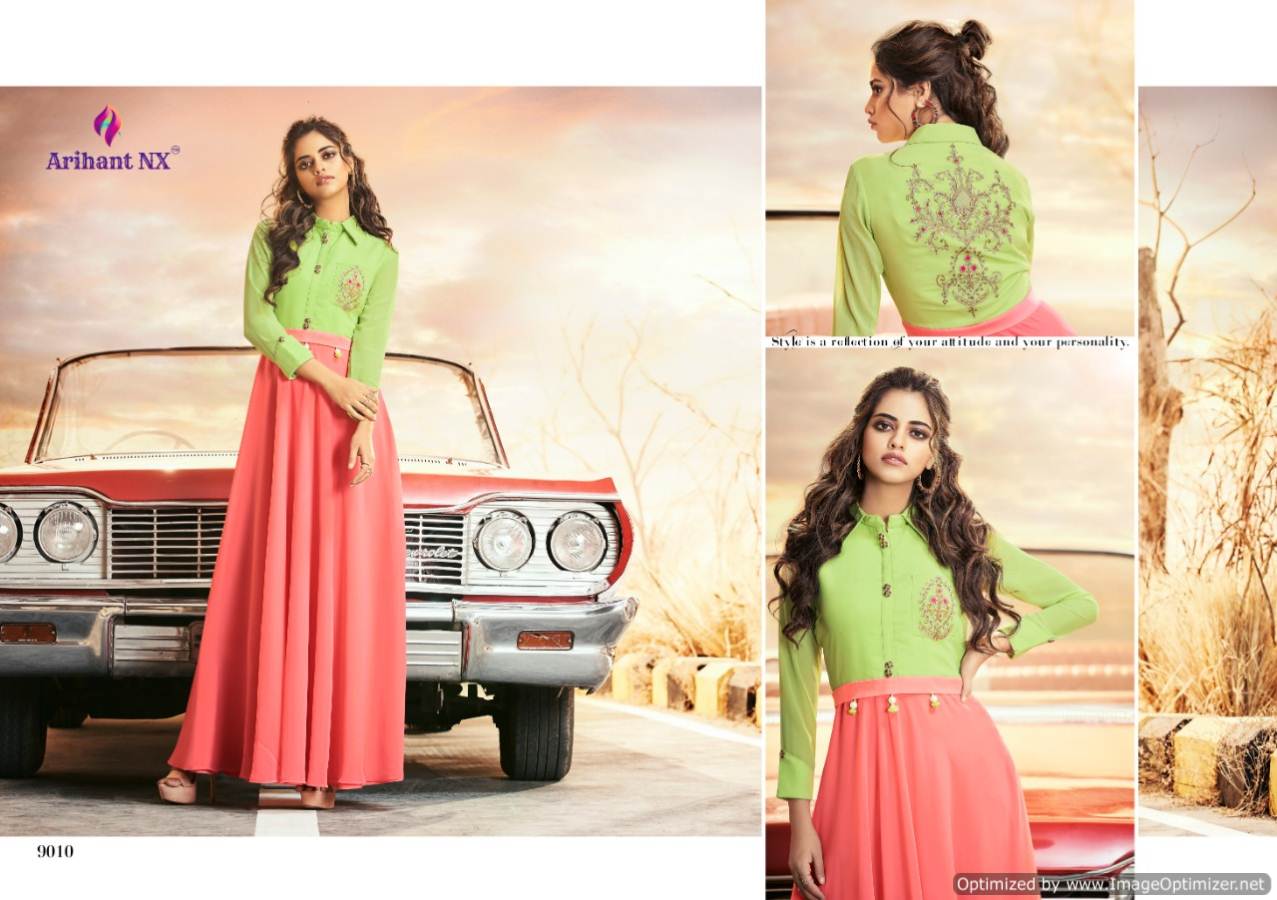 Zara Vol 2 Nx By Arihant Gown Style Party Wear Long Kurti Catalogue