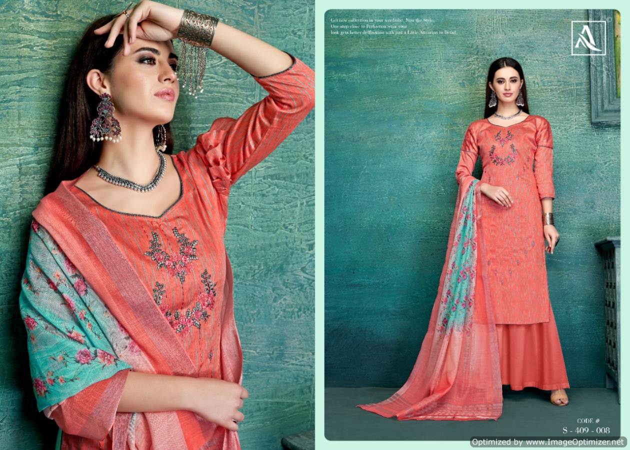 Alok Present Tehzeeb Jam Satin Designer Dress Material Collection