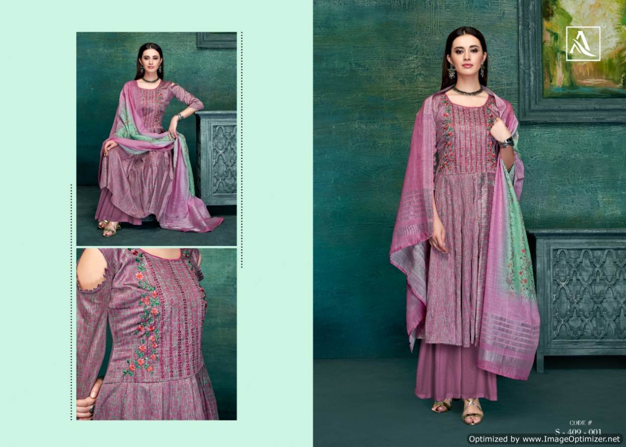 Alok Present Tehzeeb Jam Satin Designer Dress Material Collection