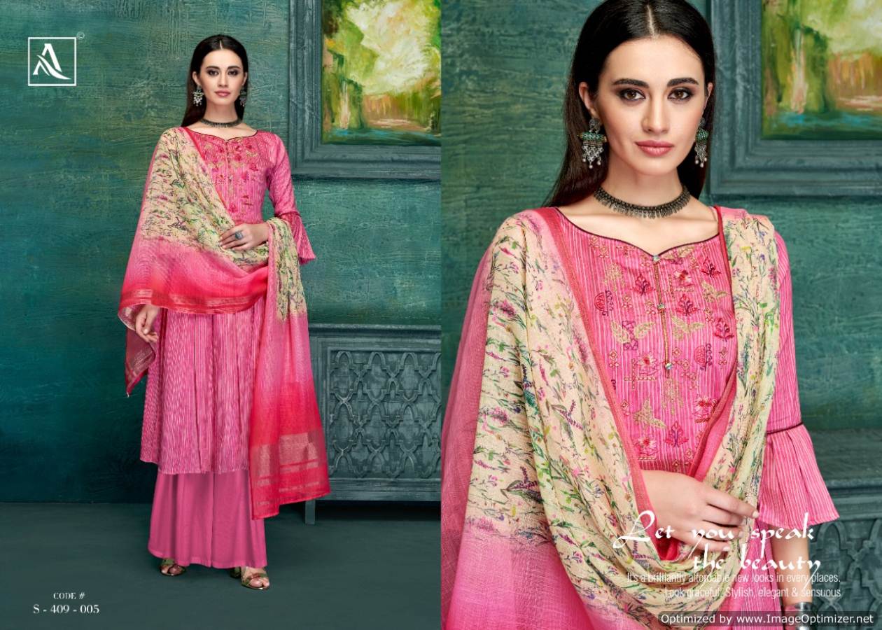 Alok Present Tehzeeb Jam Satin Designer Dress Material Collection