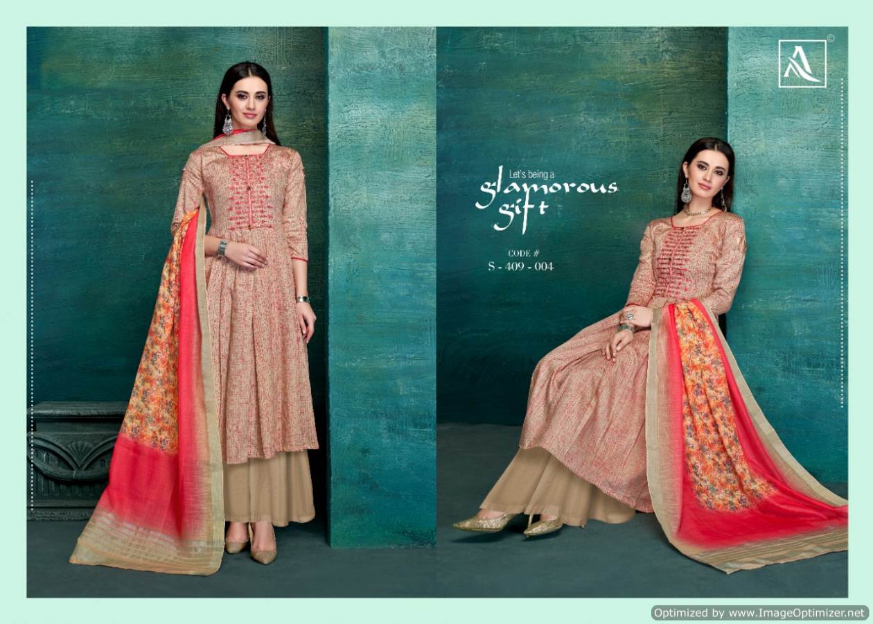 Alok Present Tehzeeb Jam Satin Designer Dress Material Collection