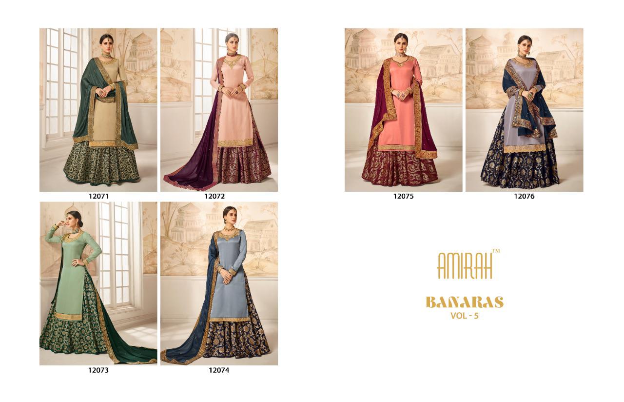 Banaras Vol 5 By Amirah Designer Wedding Wear Salwar Suits Catalogue