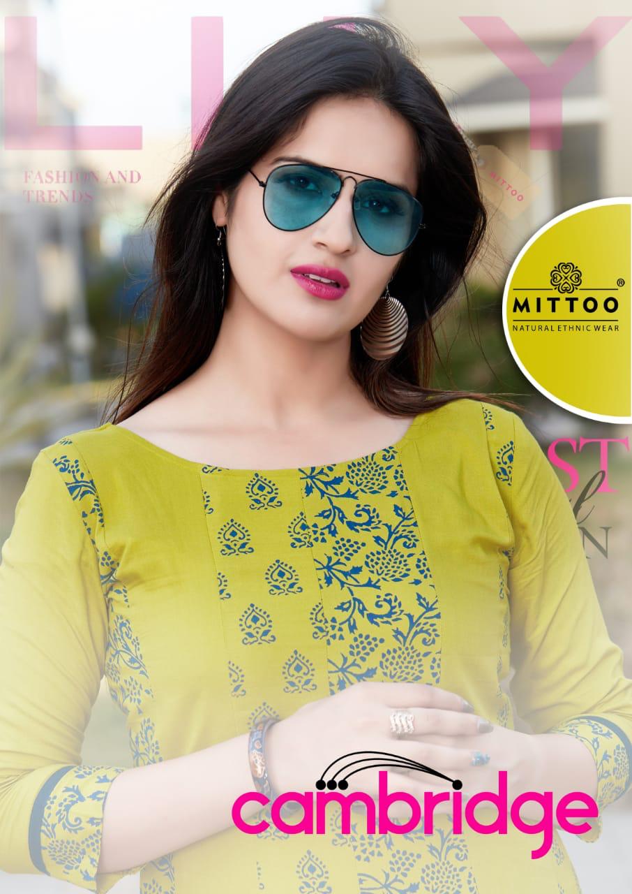 Cambridge Present Mittoo Party Wear Long Kurtis Collection