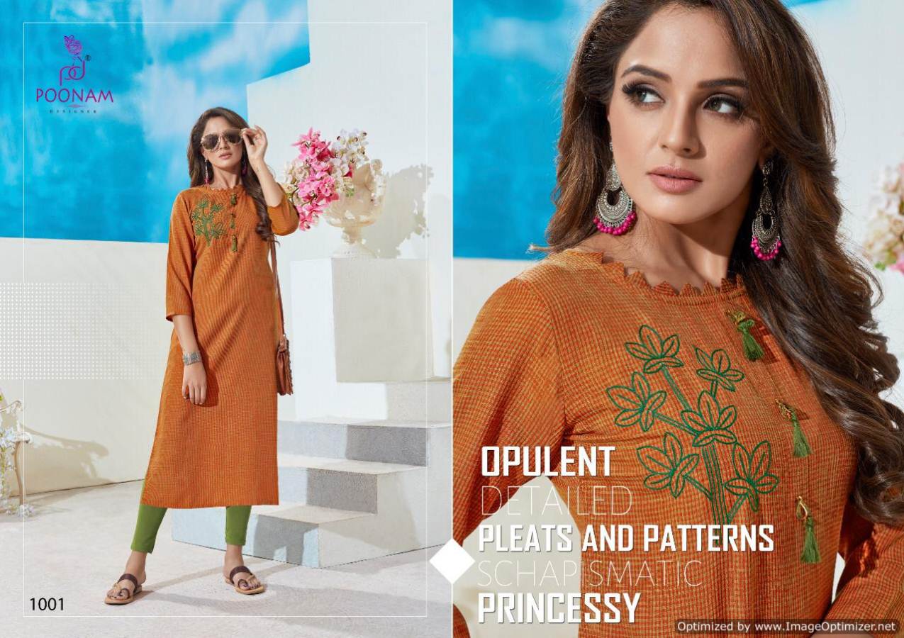 Classic Beauty By Poonam Designer Heavy Rayon Kurti Collection