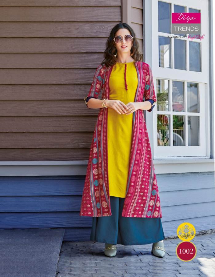 Globus City 1 Nx By  Kajal Style Kurti With Shrug Catalogue