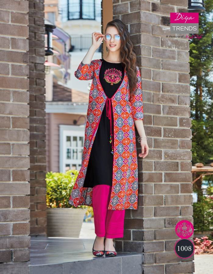 Globus City 1 Nx By  Kajal Style Kurti With Shrug Catalogue