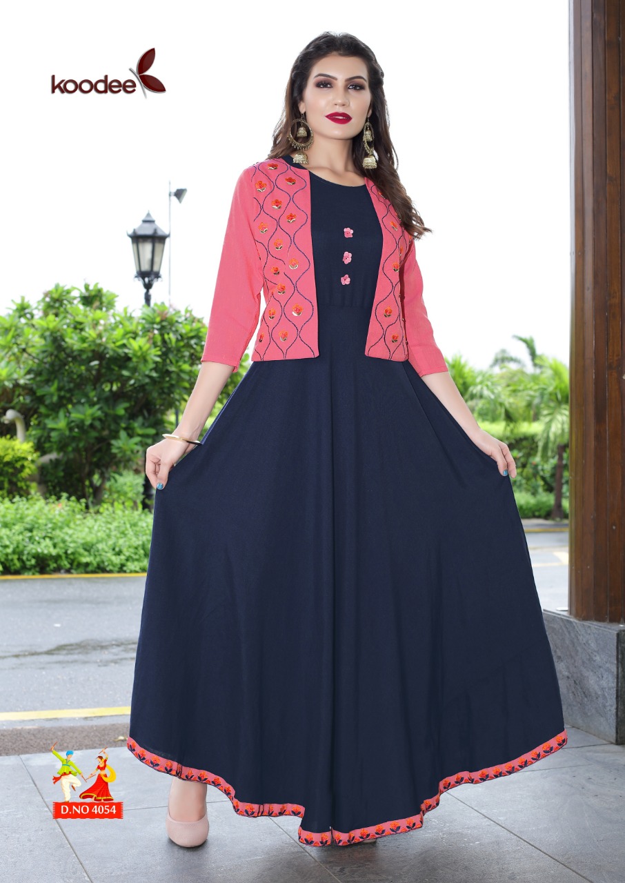 Koodee Present Rangat Designers Kurtis With A Special Designer Jacket Catalogue