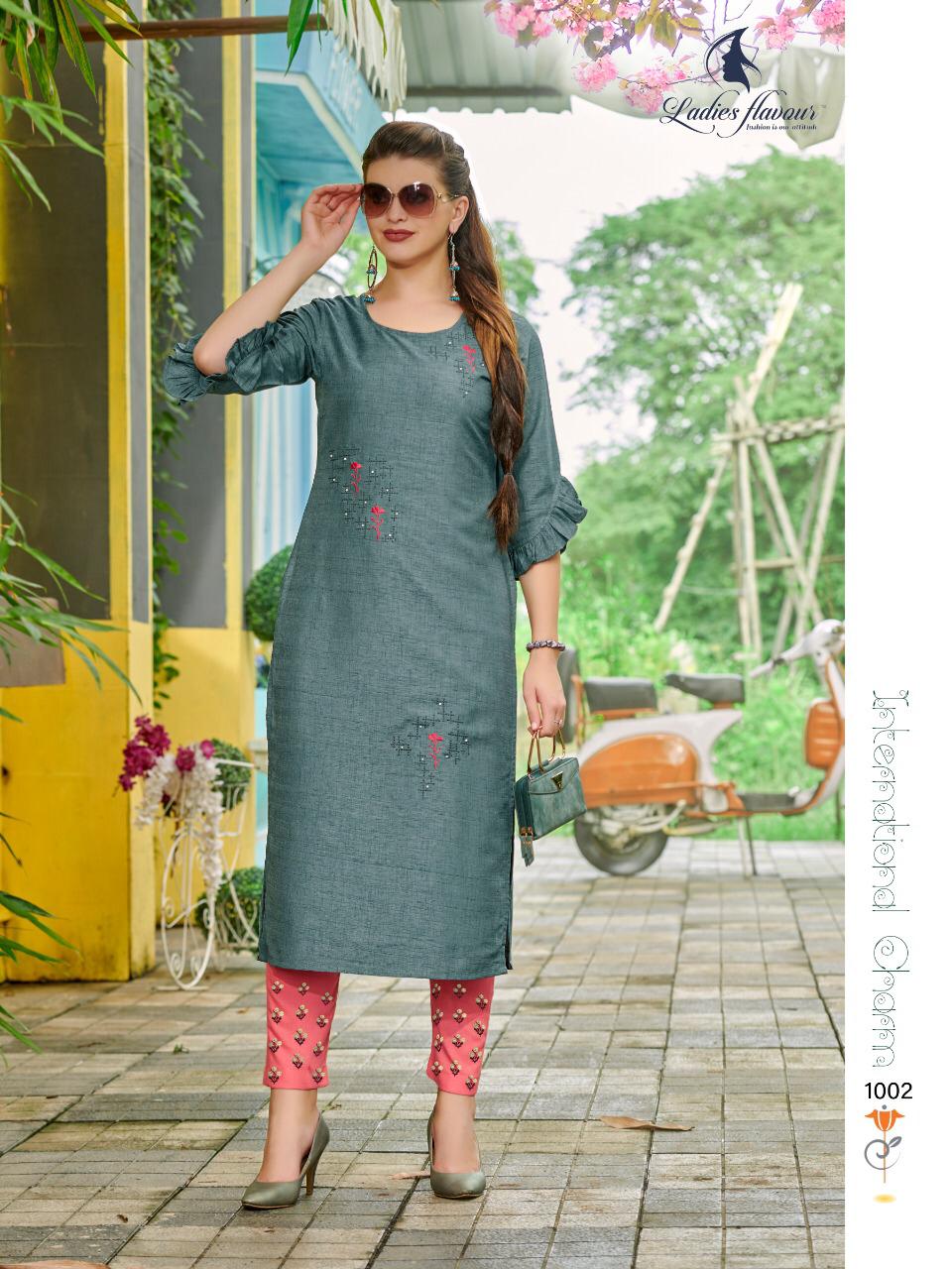 Ladies Flavour Present Dzire Designer Kurtis With Bottom Collection.