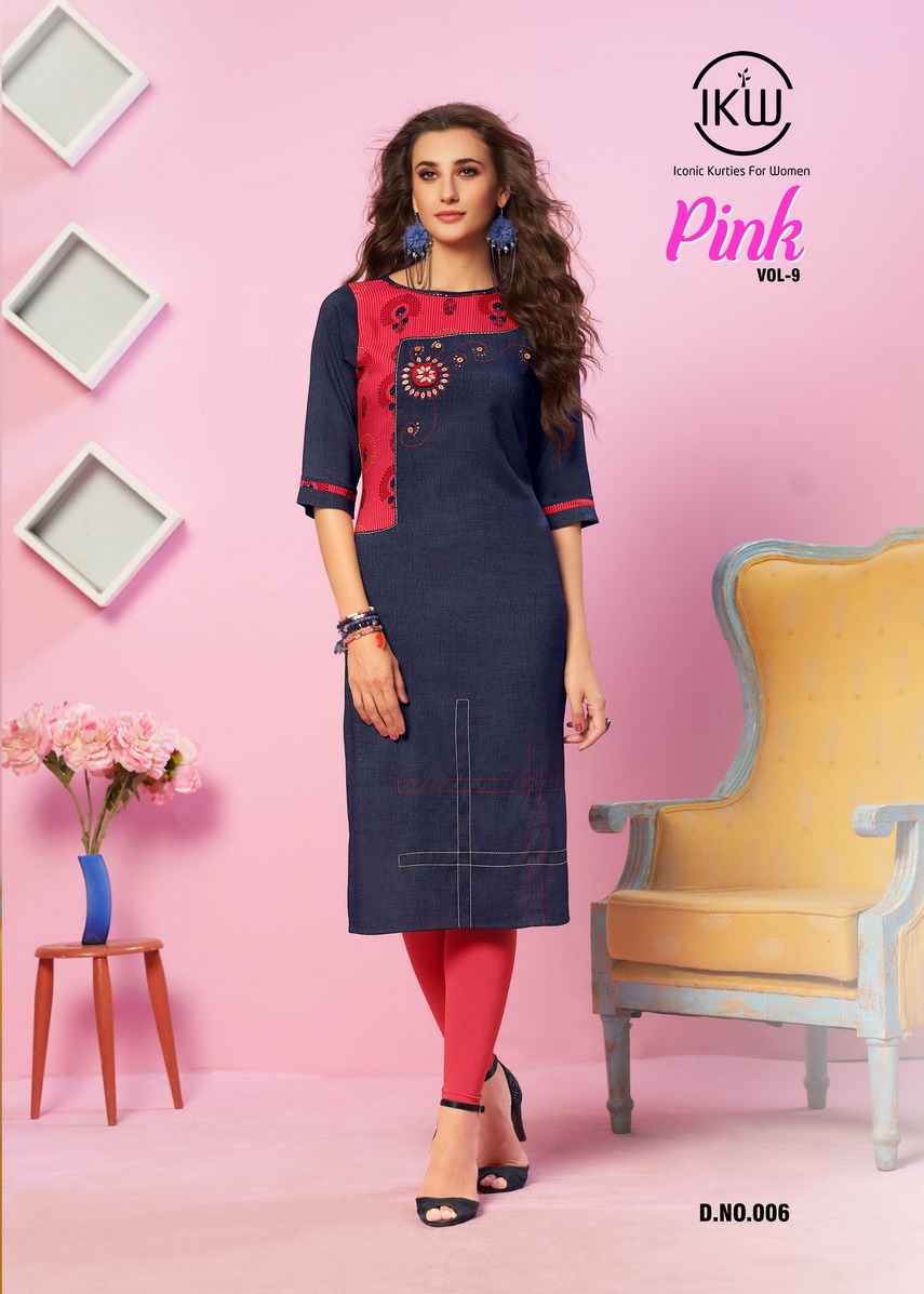 Pink Vol 9 Designer Casual Wear Kurtis Collection