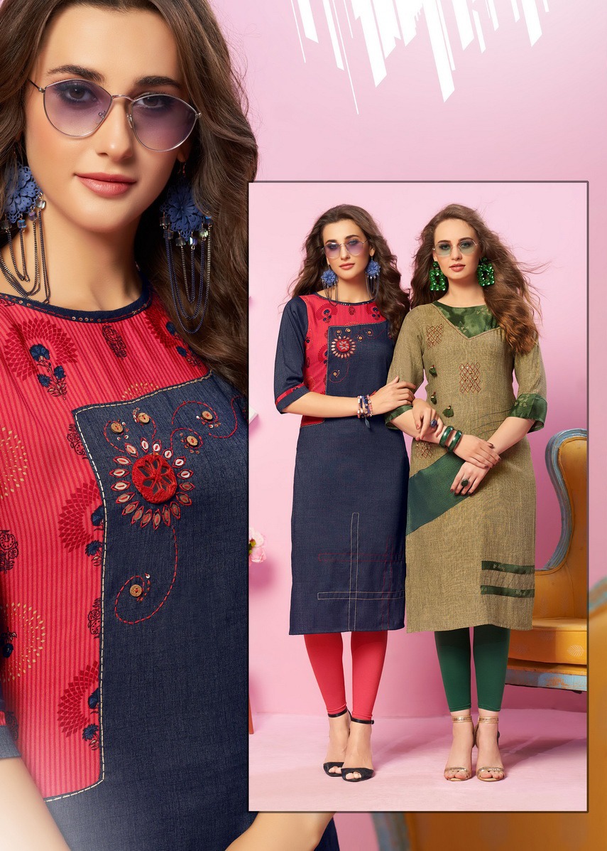 Pink Vol 9 Designer Casual Wear Kurtis Collection
