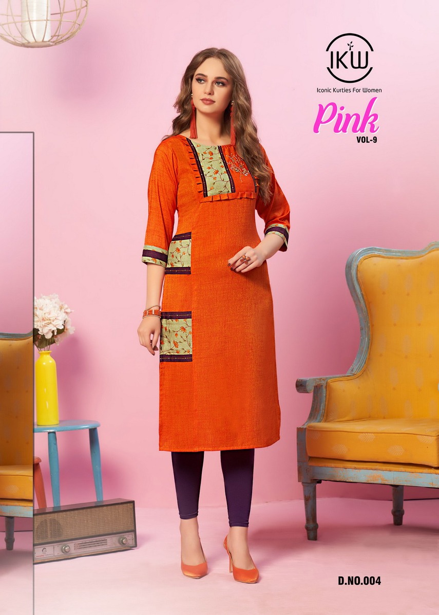 Pink Vol 9 Designer Casual Wear Kurtis Collection