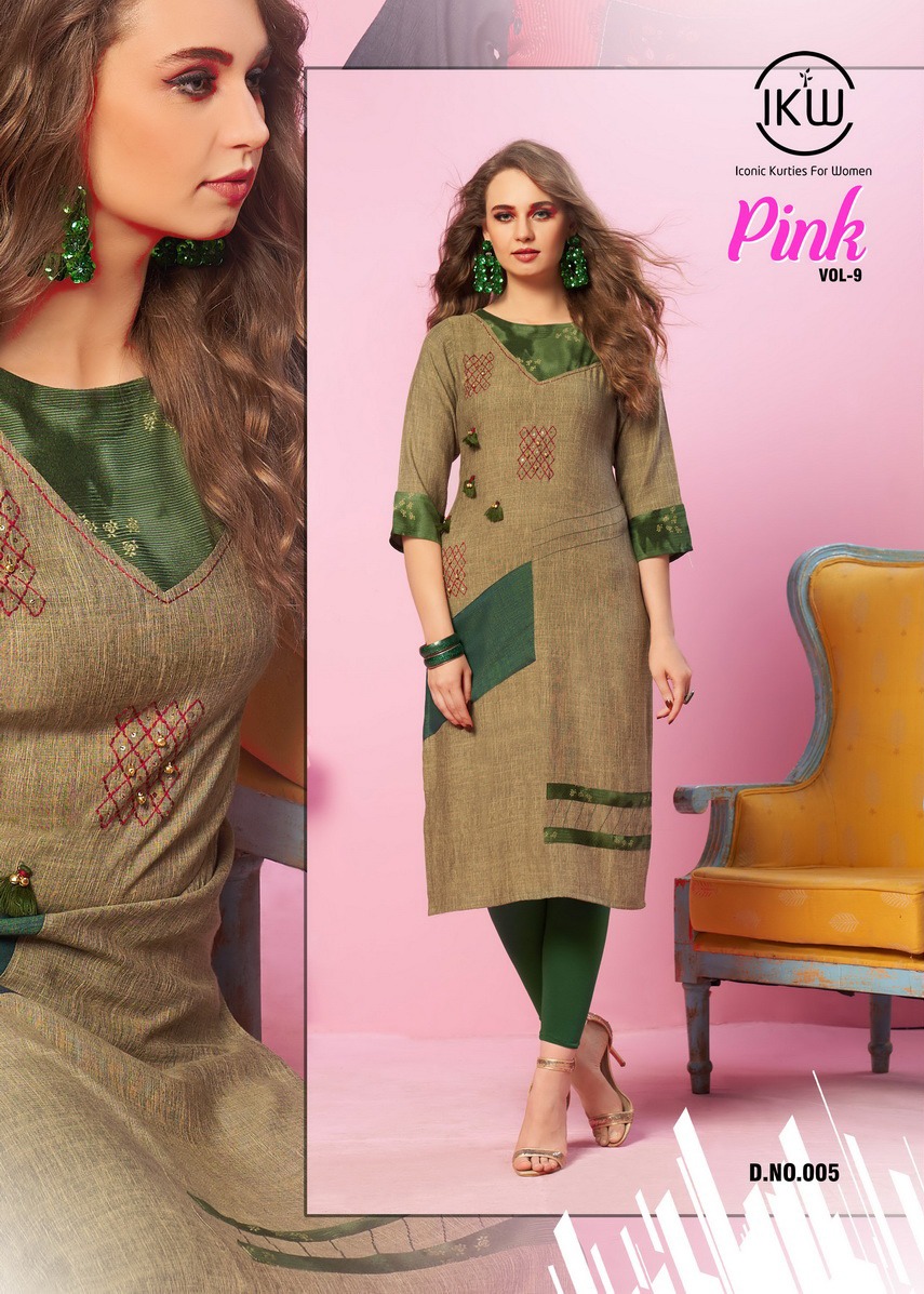 Pink Vol 9 Designer Casual Wear Kurtis Collection