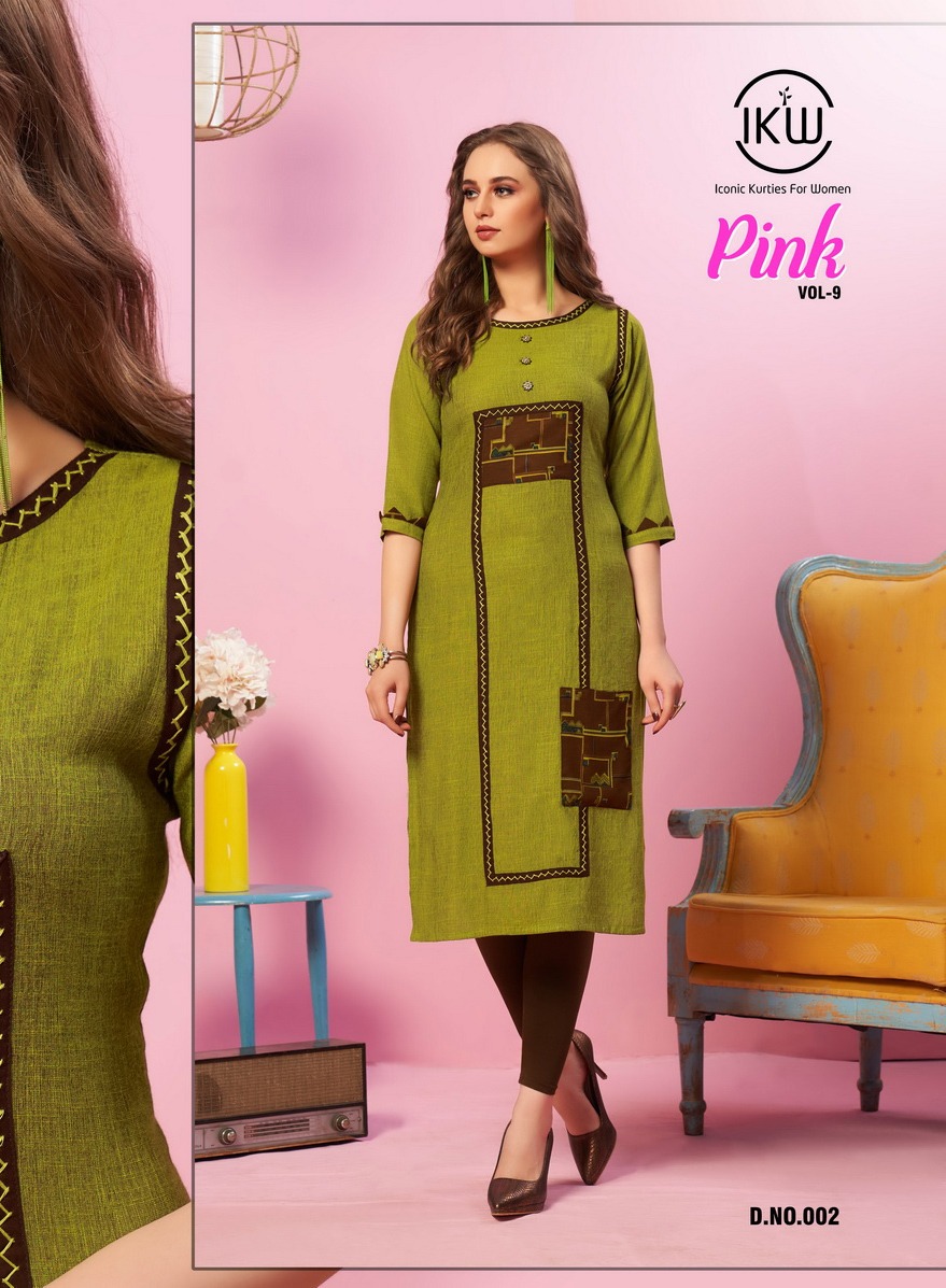 Pink Vol 9 Designer Casual Wear Kurtis Collection