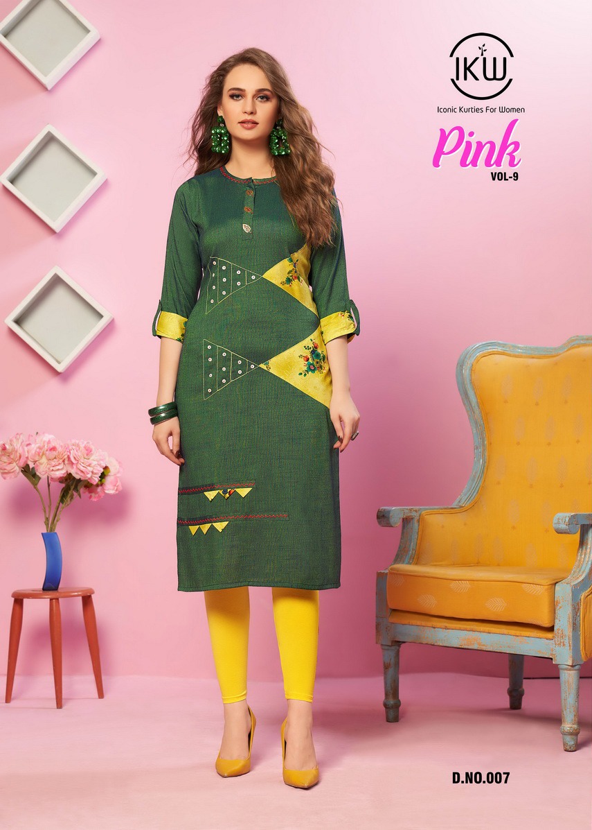 Pink Vol 9 Designer Casual Wear Kurtis Collection