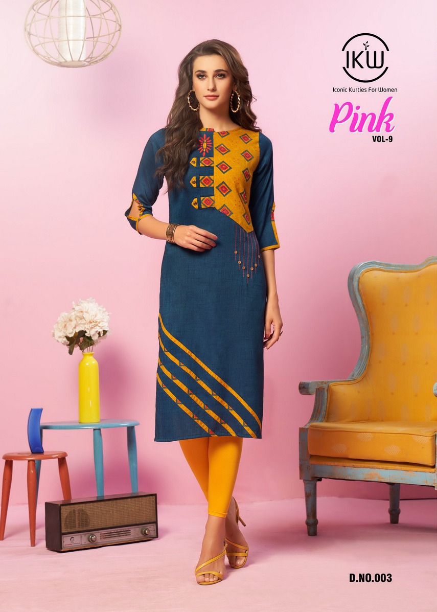Pink Vol 9 Designer Casual Wear Kurtis Collection