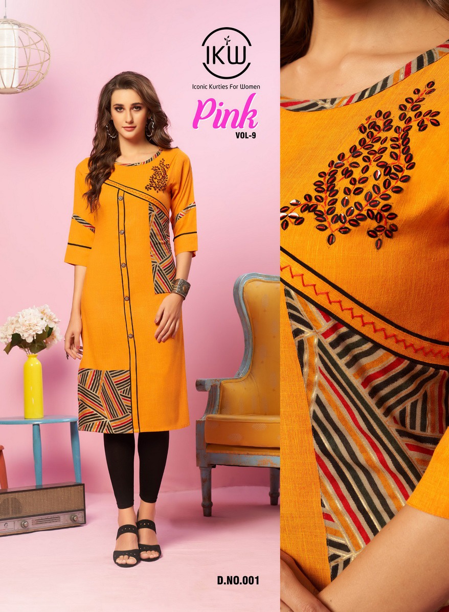 Pink Vol 9 Designer Casual Wear Kurtis Collection