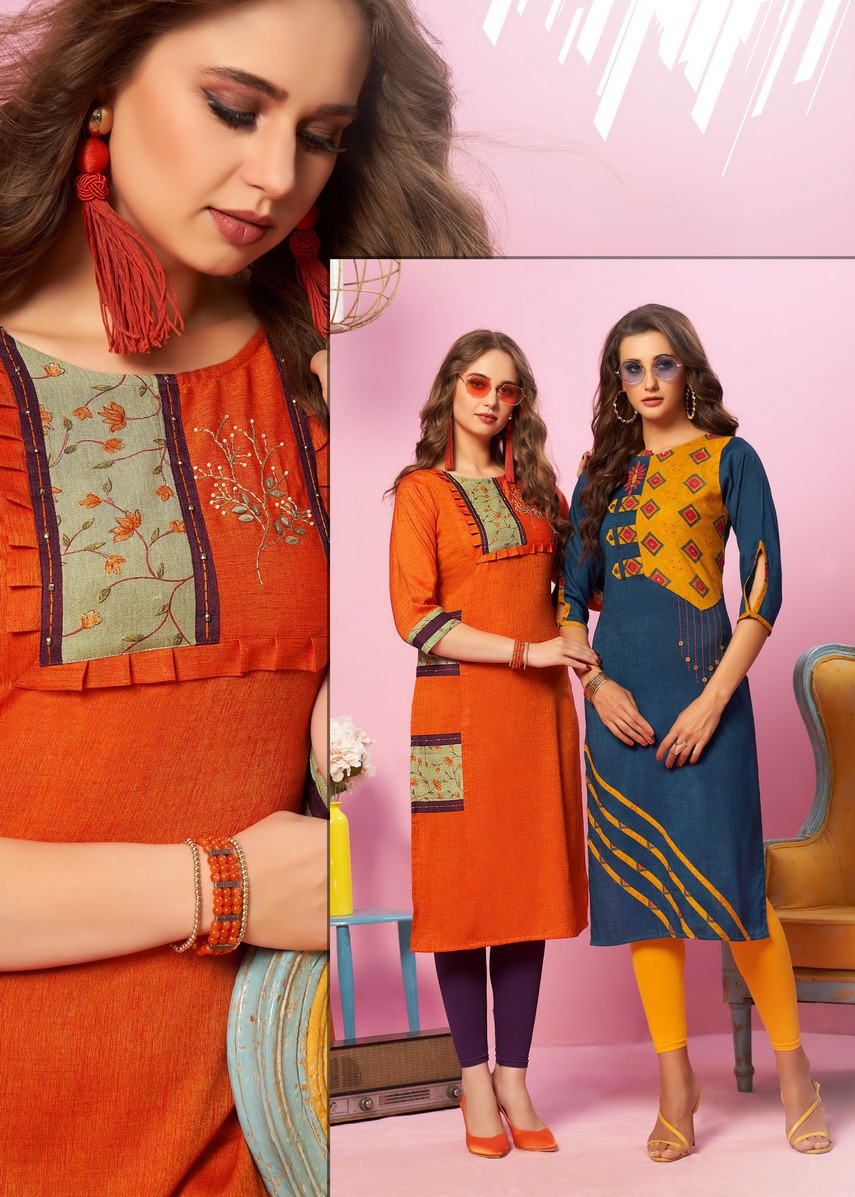 Pink Vol 9 Designer Casual Wear Kurtis Collection