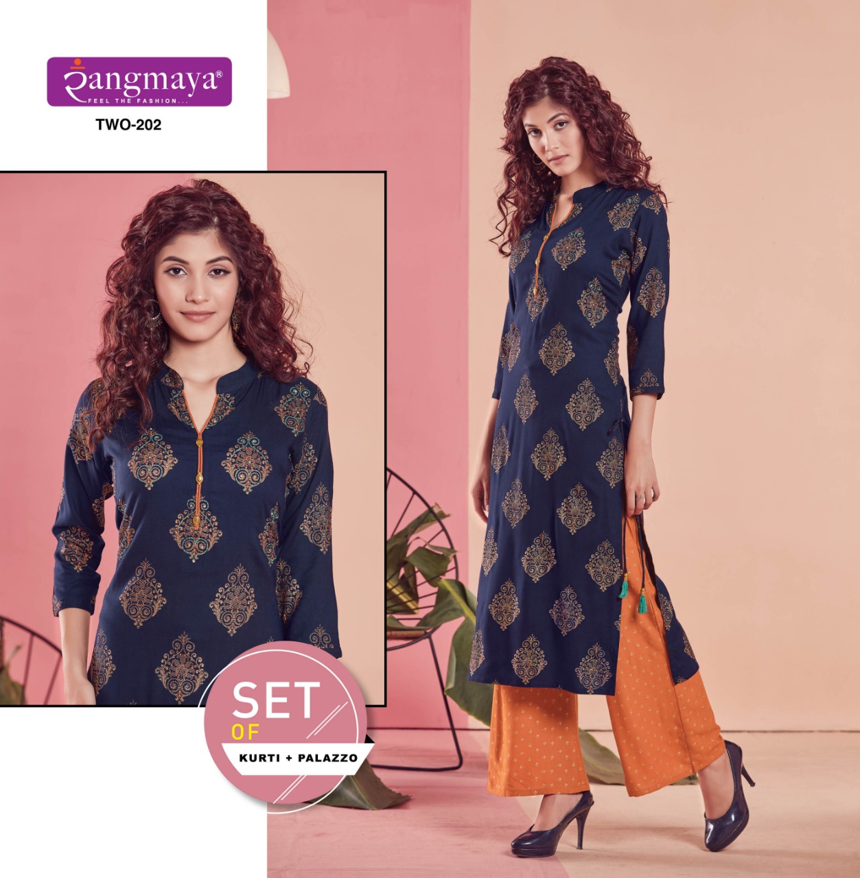 Rangmaya Designer Kurtis With Plazzo Collection