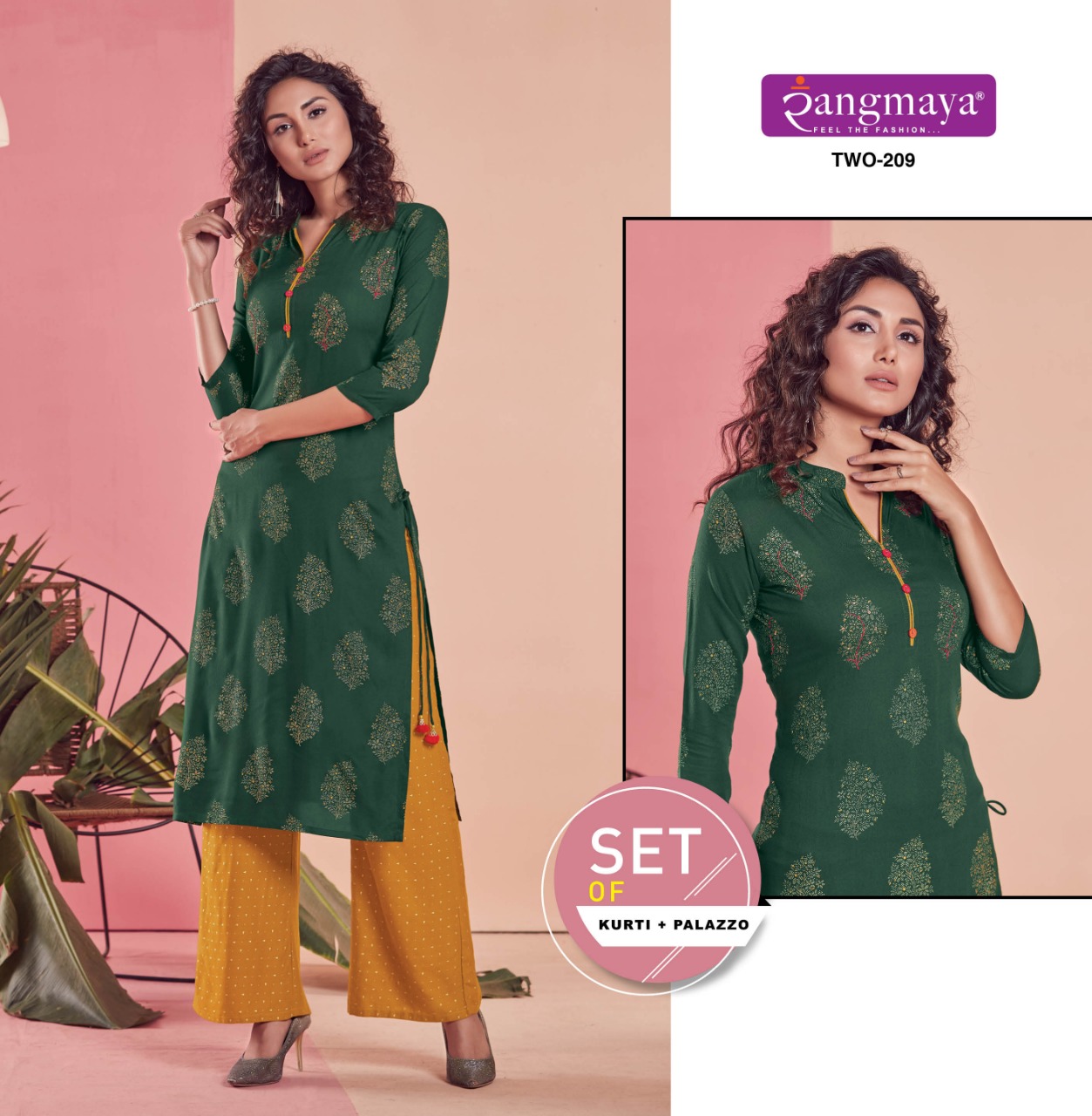 Rangmaya Designer Kurtis With Plazzo Collection