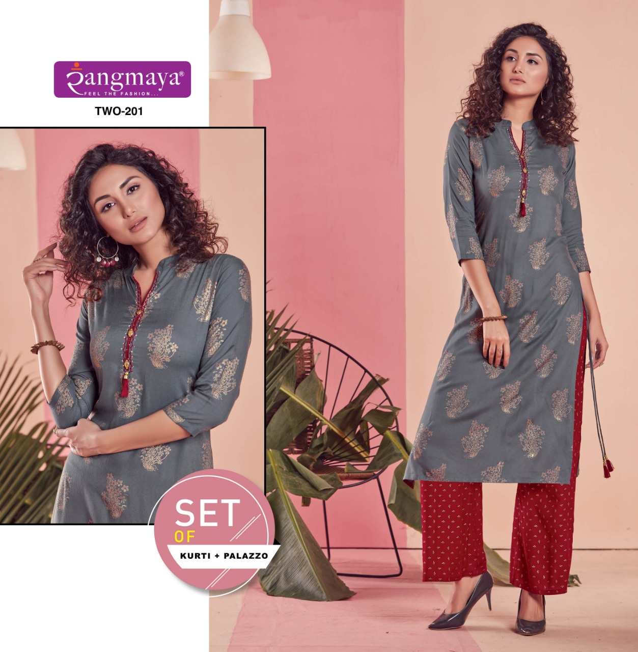 Rangmaya Designer Kurtis With Plazzo Collection