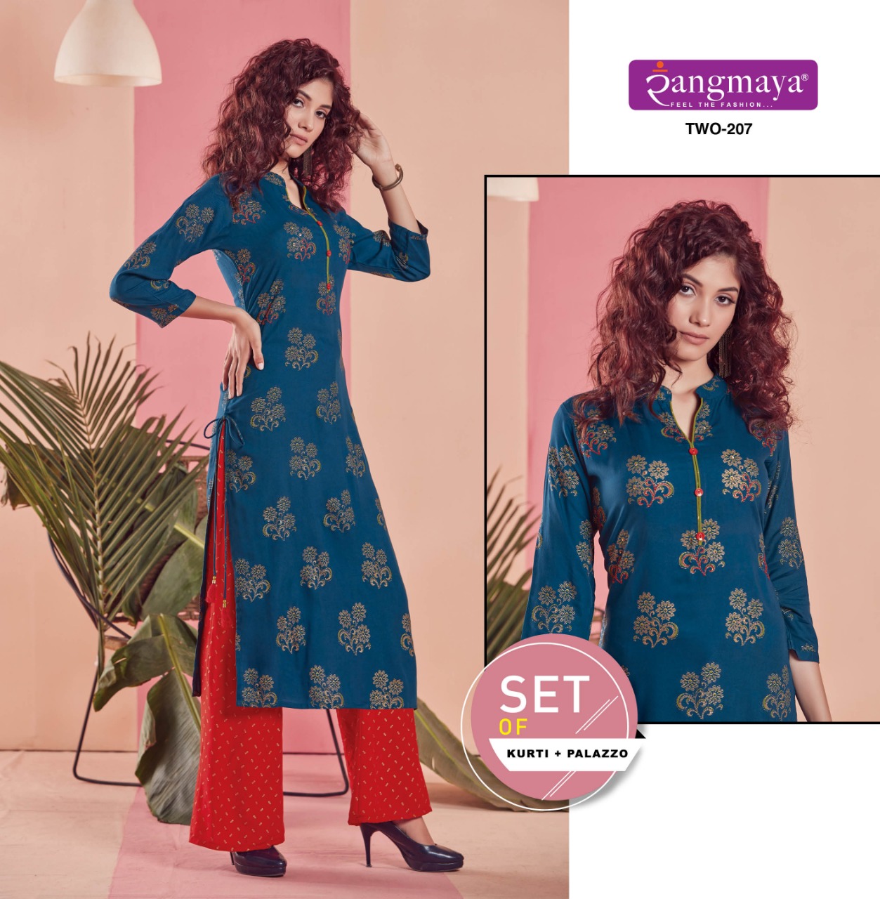 Rangmaya Designer Kurtis With Plazzo Collection