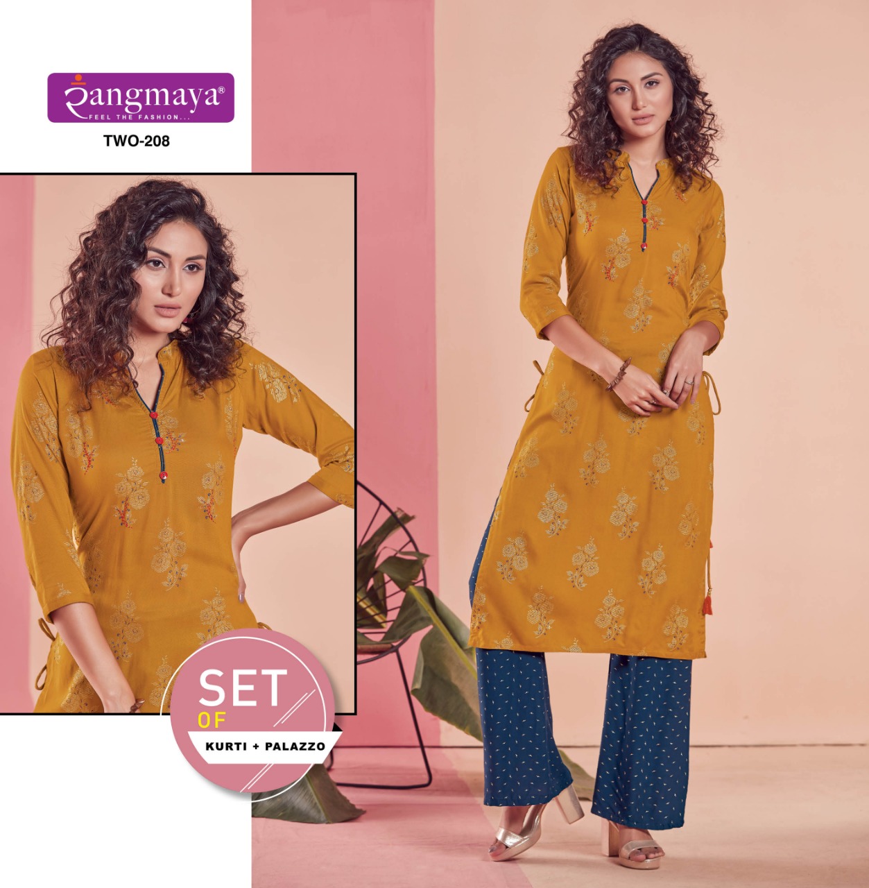 Rangmaya Designer Kurtis With Plazzo Collection