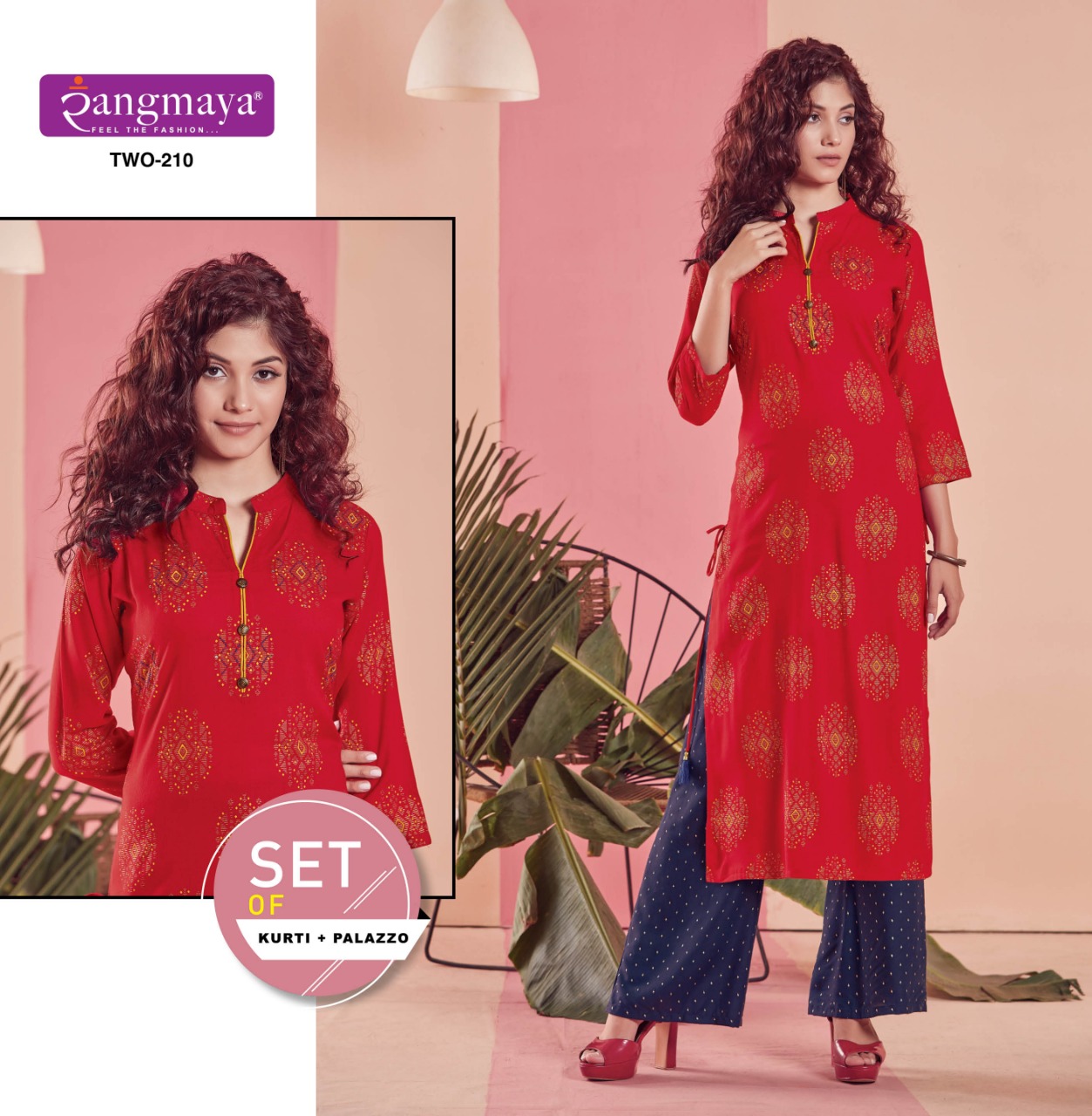 Rangmaya Designer Kurtis With Plazzo Collection