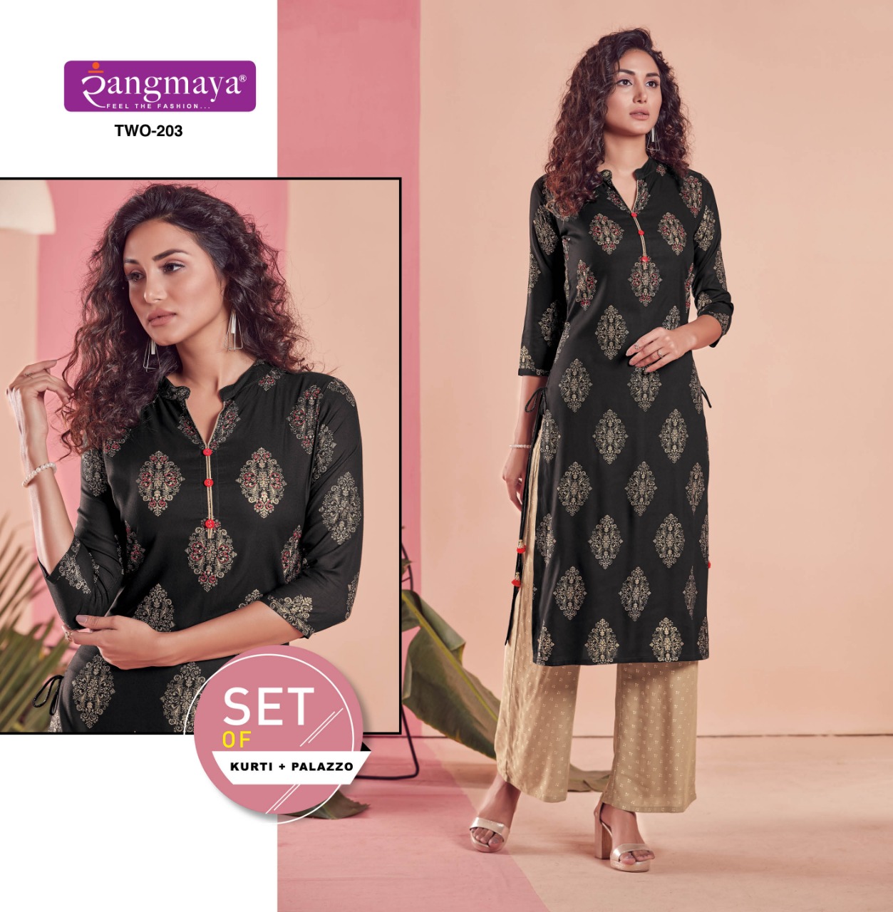 Rangmaya Designer Kurtis With Plazzo Collection