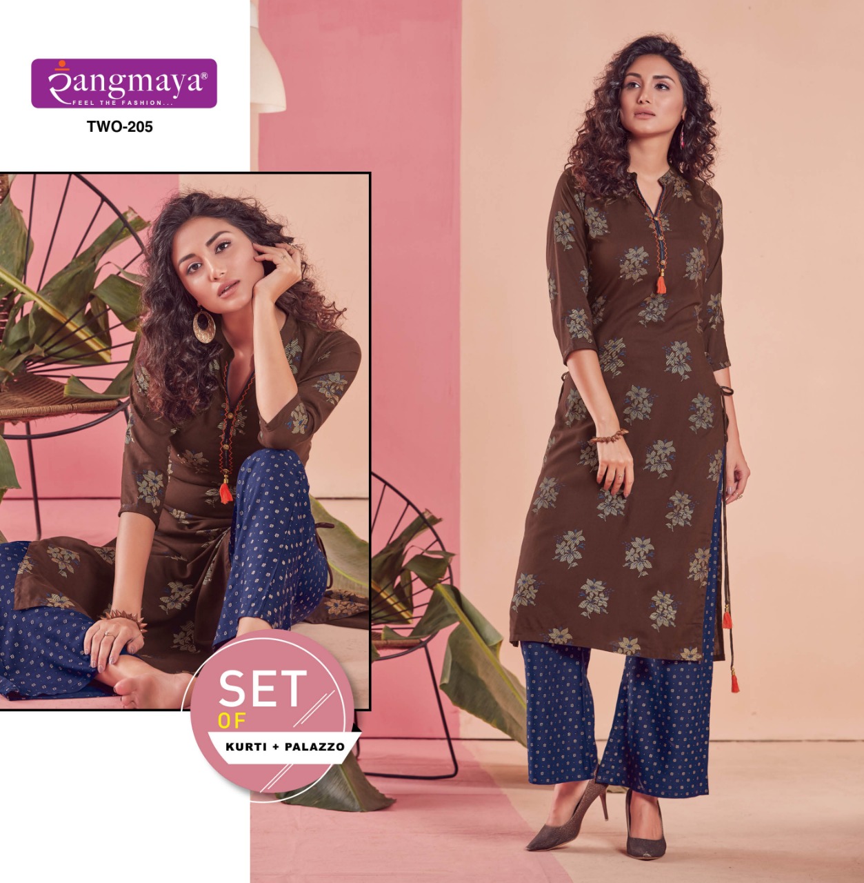 Rangmaya Designer Kurtis With Plazzo Collection