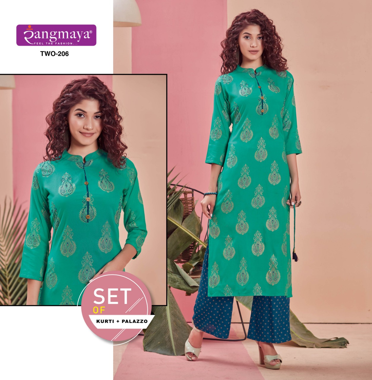 Rangmaya Designer Kurtis With Plazzo Collection