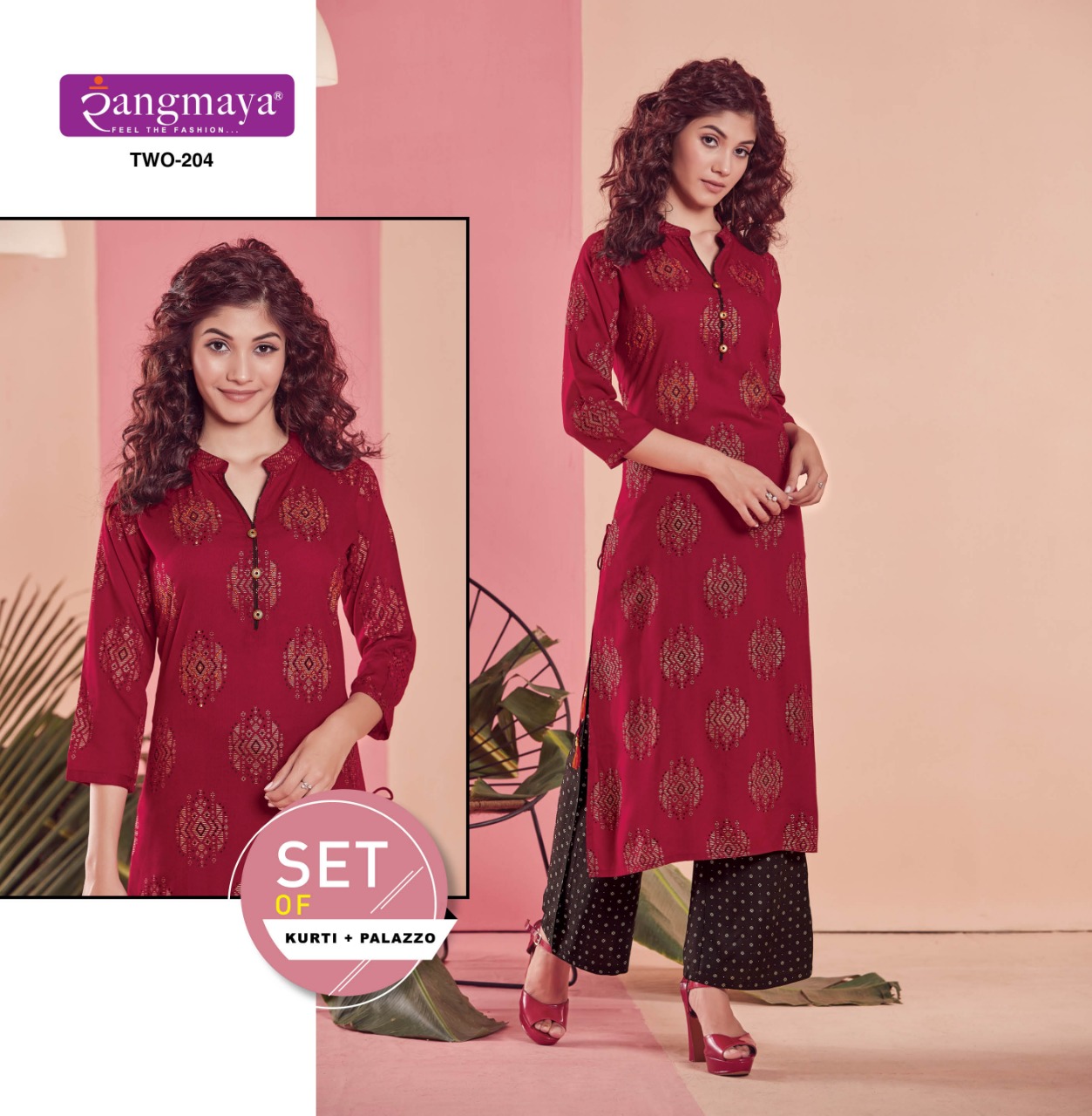 Rangmaya Designer Kurtis With Plazzo Collection