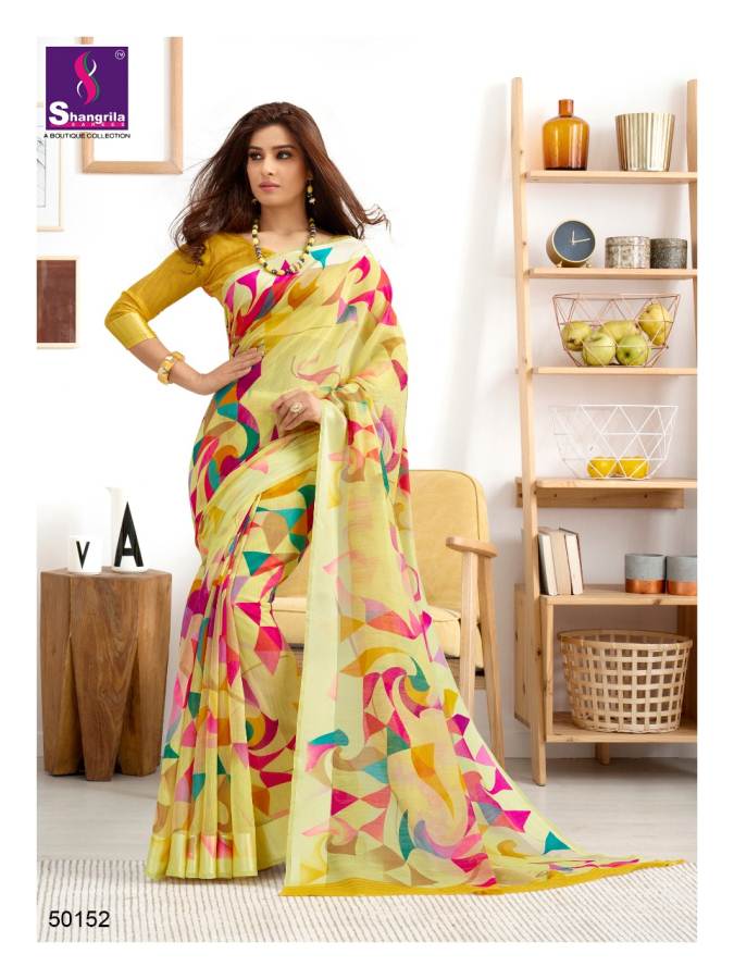 Suruchi Cotton Vol 2 By Shangrila Rich Collection Of Linen Sarees Catalogue