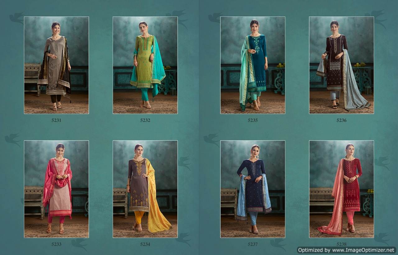 Silk Shine By Kessi Designer Jam Satin Dress Material Collection