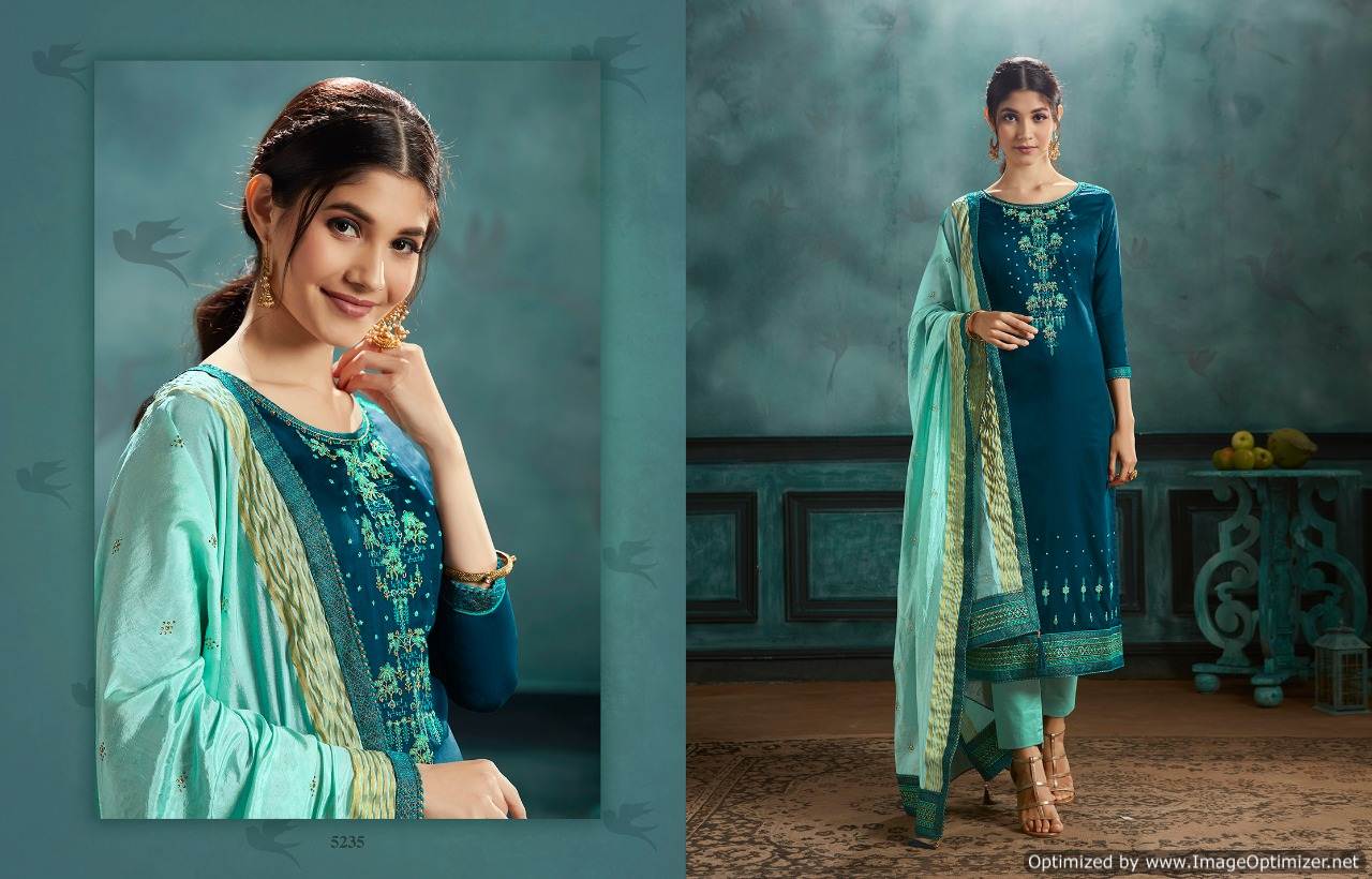 Silk Shine By Kessi Designer Jam Satin Dress Material Collection
