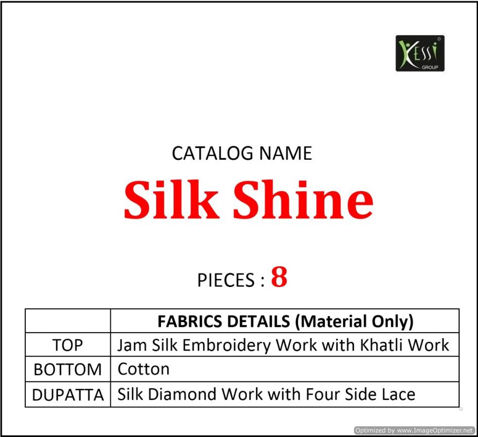 Silk Shine By Kessi Designer Jam Satin Dress Material Collection