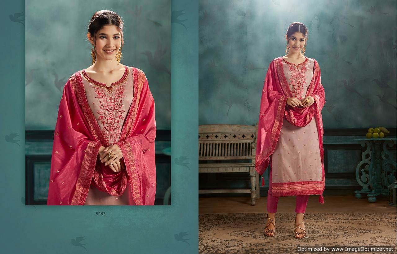 Silk Shine By Kessi Designer Jam Satin Dress Material Collection