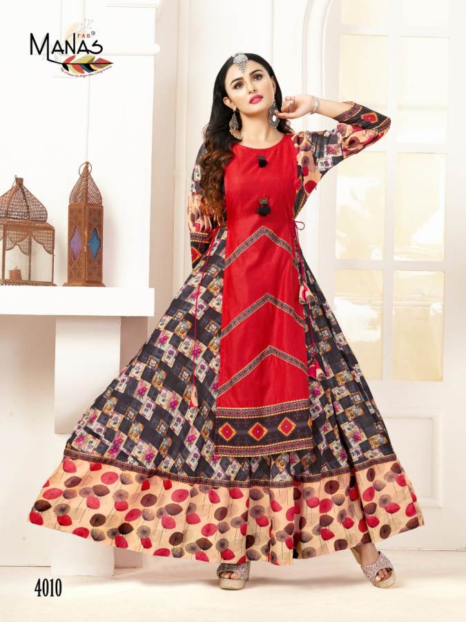 Valentina Vol 2 By Manas Muslin Digital Printed Long Kurti Collection