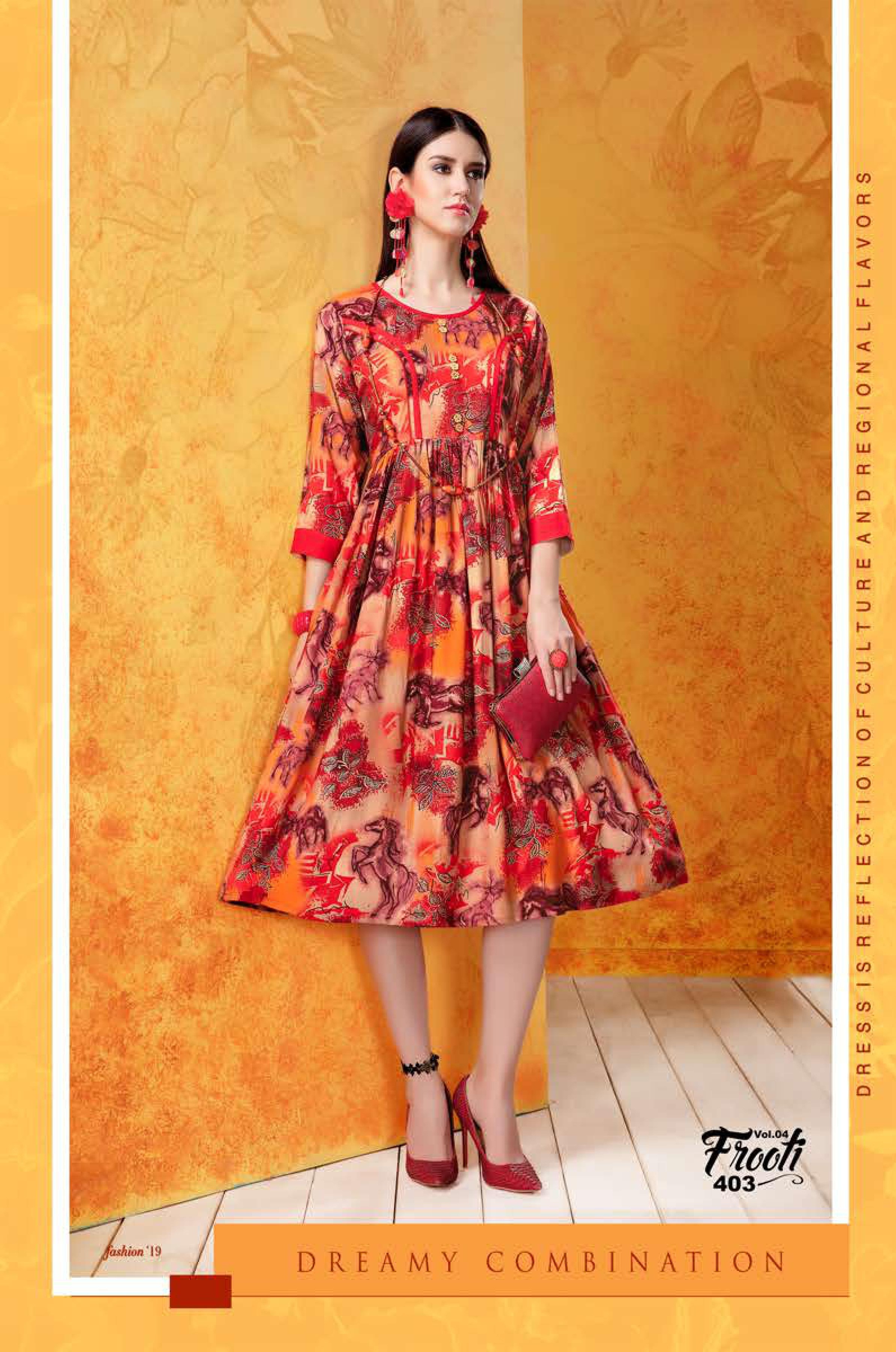 Fly Free Present Frooti Vol 4 Casual Wear Printed Kurti Collection