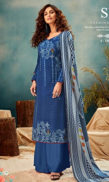 Alok By Shana Pure Pashmina Designer Dress Material Catalogue