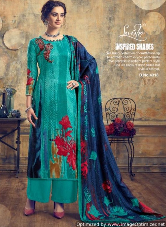 Levisha Present  Zariya Pure Pashmina Printed Dress Material Collection.